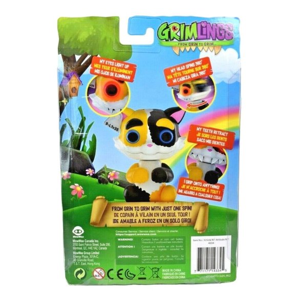 WowWee Fingerlings Grimlings Scaredy Cat From Grin to Grim (New) - Picture 3 of 8